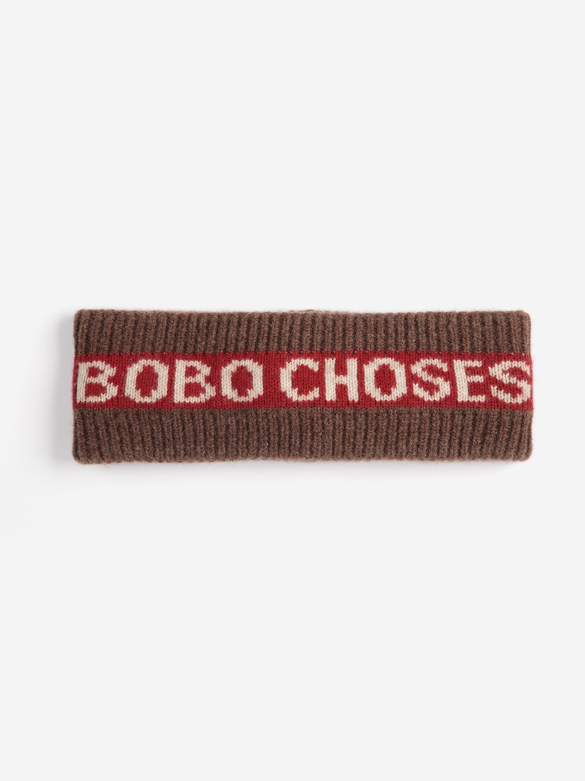 Bobo Choses Merino Knitted Headband Unisex Stirnband Wolle braun